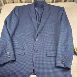 Jones New York Classic Navy Houndstooth Blazer